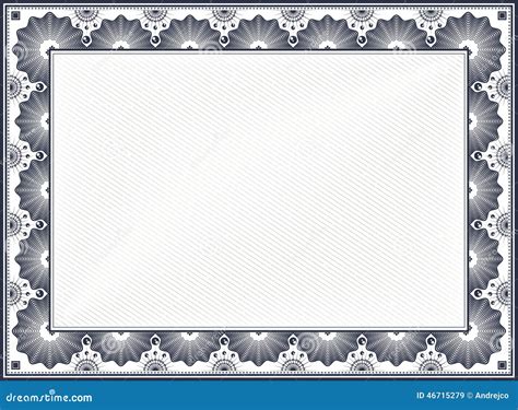 Certificate Border Stock Vector Illustration Of Frame 46715279