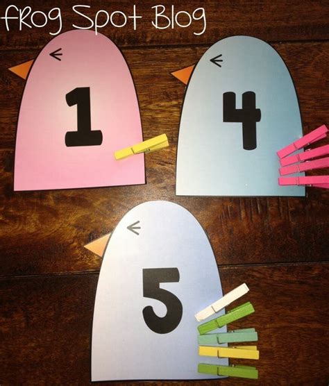 15 Clever Counting Cards Preschool Activities Preschool Birds Bird Math