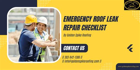Emergency Roof Leak Repair Checklist By Roofing Specialist