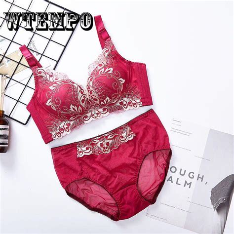 buy ultra thin lace sexy thin cotton cup plump big push up sexy bra sets at affordable prices