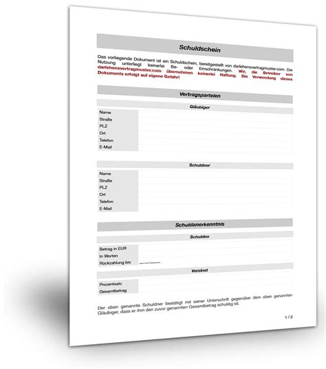 #zervant #mahnung #zahlungserinnerung #vorlage #rechnung. Schuldschein Vorlage › Darlehensvertrag Muster