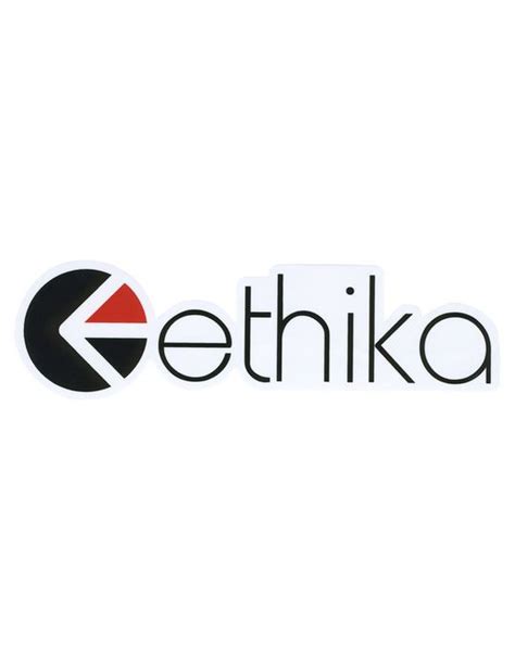 Ethika Full Logo White Sticker White Aus1001 White Stickers