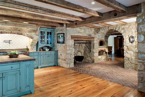 primitive colonial inspired kitchen colonial kitchen rustic farmhouse kitchen kitchen fireplace