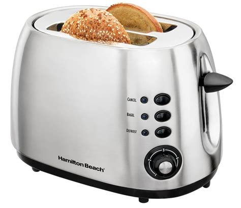 Hamilton Beach E Wide Slice Stainless Toaster W Bagel Defrost