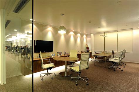 Read more about interior concrete floors on the concrete network. FMCG MNC Mumbai Office-Cabin Interior Fitout, Wall Art, Ceiling and Flooring by Narsi