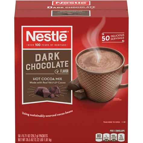 Nestle Professional Nes70060 Dark Chocolate Flavor Hot Cocoa Mix 50