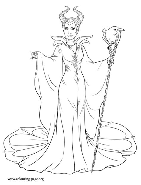 It was released by walt disney pictures and disney channel. Maleficent - Maleficent, the evil fairy coloring page