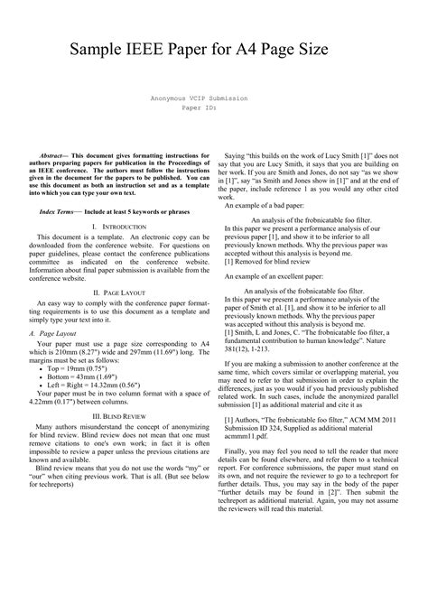 Ieee conference templates (latex and ms word) note: Ieee Paper Template In A4 V1