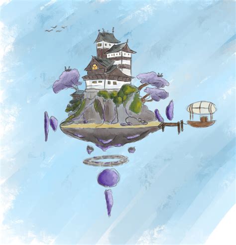 Artstation Floating Castle Purple
