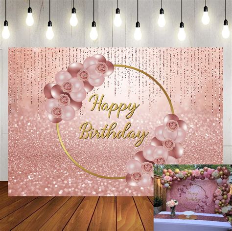 Happy Birthday Rose Gold Background Elegant And Luxurious Designs