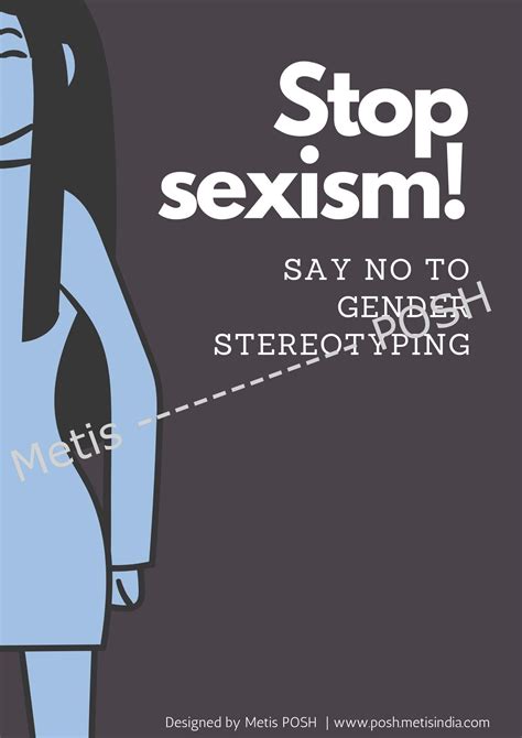Stop Gender Stereotyping Metis Posh Consulting Service Llp