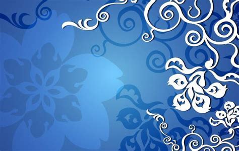 Download Vector Floral Vector In Blue Background Vectorpicker