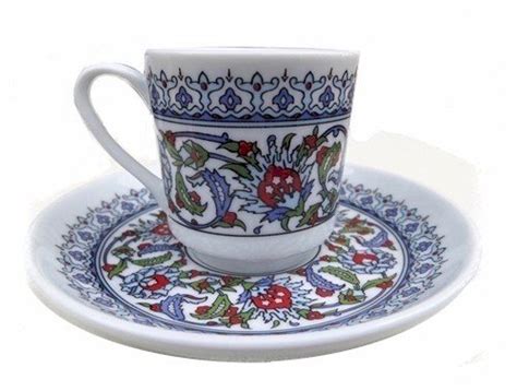 Kutahya Classic Turkish Coffee Cup Boxed Set With Cups And Saucers