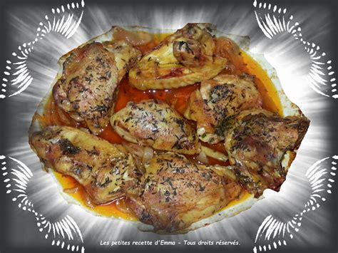 Les petites recettes dEmma Morceaux de poulet jaune rôtis au four