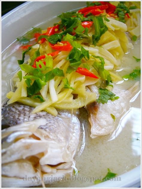 Bahan bahan panaskan kukusan dan kukus ikan selama 8 minit. Resepi Ikan Masak Halia Stim ~ Resep Masakan Khas