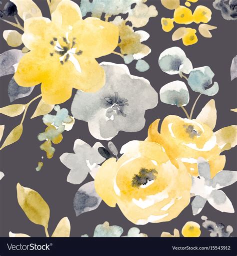 Watercolor Floral Seamless Pattern Royalty Free Vector Image