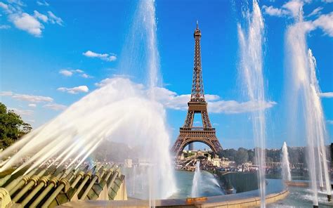 Sfondi Acqua Grattacielo Francia Parigi Torre Eiffel Fontana