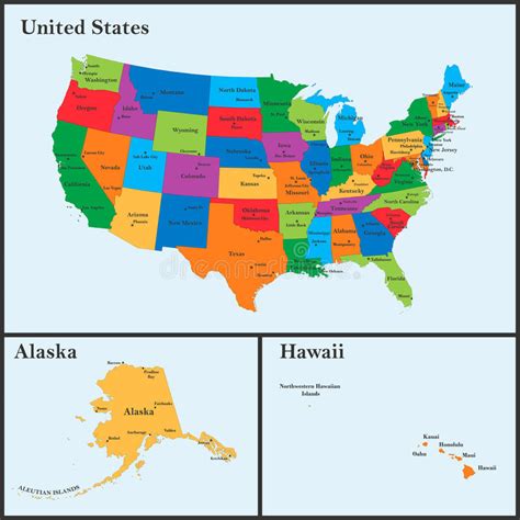 The Detailed Map Of The Usa Including Alaska And Hawaii The United