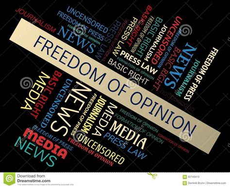 FREEDOM OF OPINION - Word Cloud Stock Illustration ...