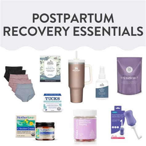 Postpartum Recovery Kit Essentials Vaginal C Section Baby Foode