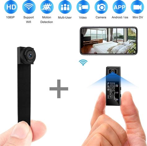 Hidden Spy Camera Wifi Hd P Portable Wireless Small Ip Camera Nanny Cam With Interchangeable