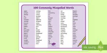 100 Most Common Spelling Mistakes In English Pdf Primary
