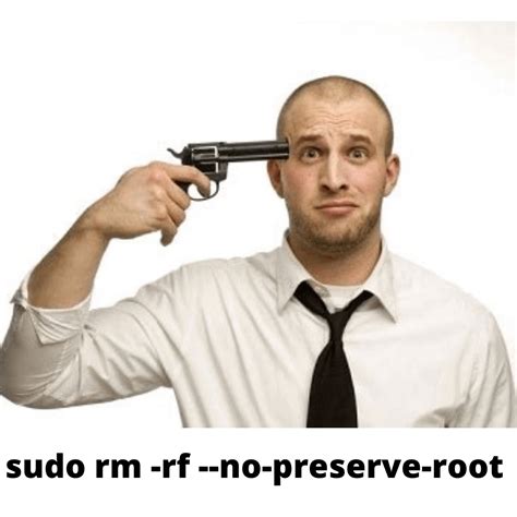 Your Linux System When It Runs Sudo Rm Rf No Preserve Root Meme R
