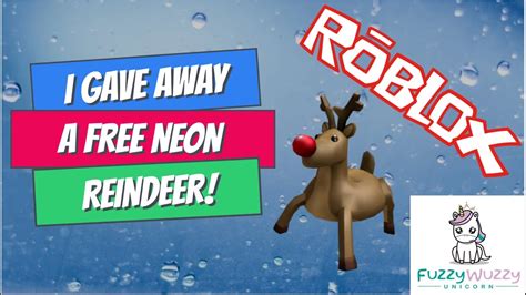 I Gave Away A Free Neon Reindeer In Adopt Me Youtube