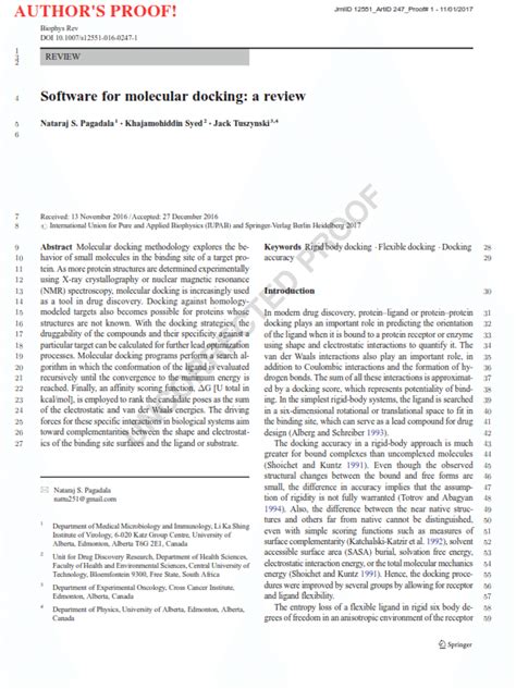 Molegro virtual docker molegro aps, university of aarhus, denmark. (PDF) Software for Molecular Docking: A review