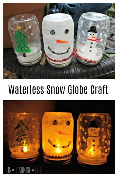Waterless Snow Globe Craft For Winter Break Fun Learning Life