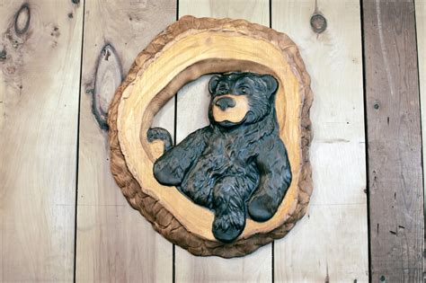 Wood Bear Wall Hanging This Woodland Art Piece Is A Great Etsy