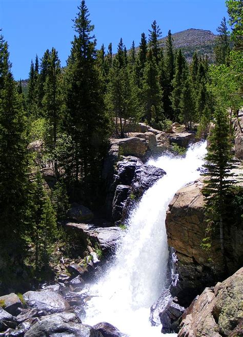 Rocky Mountain National Park Waterfall Photograph By Cherie Cokeley