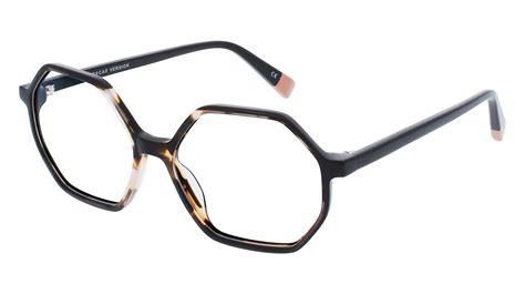 eyeglasses oscar version ov 2117 ecrs 53 15 woman ecaille rose hexagonal full frame glasses