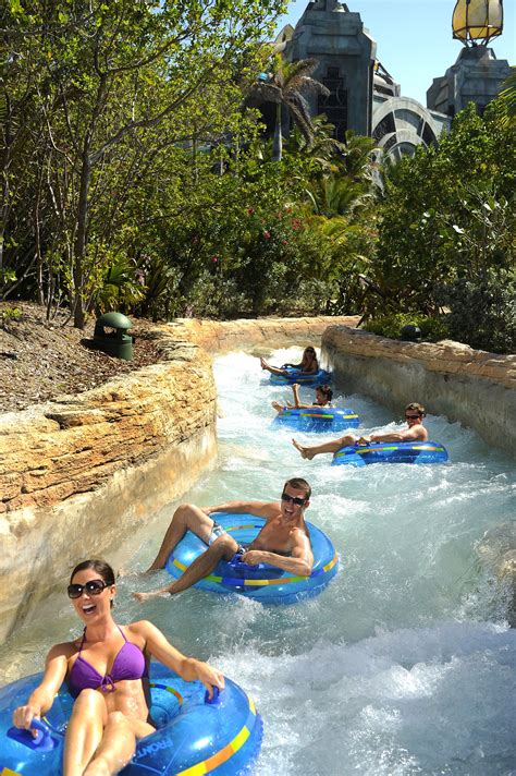 Ride The Lazy River And The Rapids At Atlantis 141 Acre Waterpark