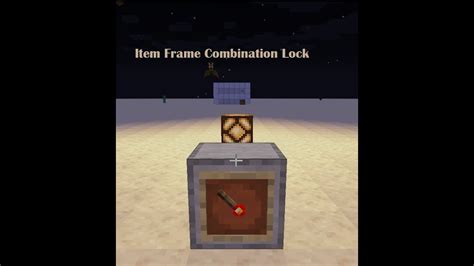 Item Frame Combination Lock Minecraft Tutorial Youtube
