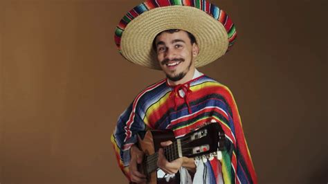 Young Mexican In National Costume Playing Stock Footage Sbv 338400982