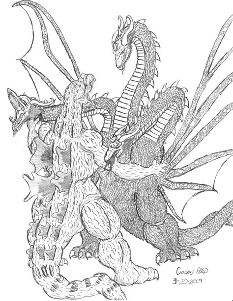 Godzilla Vs King Ghidorah By Irys Cenobite On Deviantart