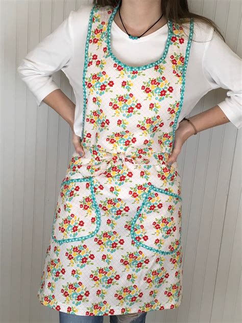 Excited To Share This Item From My Etsy Shop Womens Apron Cottage Apron Full Apron Retro