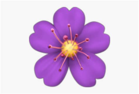 Blue Violet Flower Emoji Merle Tanaka