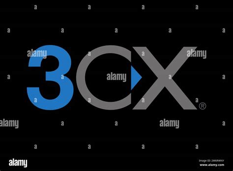 3cx Logo Black Background Stock Photo Alamy