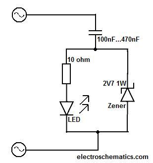 1x 470 kohm 1/4 watt resistor finally the circuit diagram, it's fairly simple, have a look. Simple LED Circuit