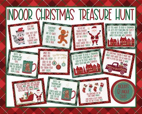 Indoor Christmas Treasure Hunt Indoor Christmas Scavenger | Etsy