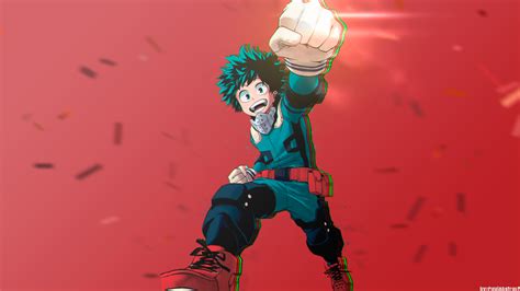 Desktop Wallpaper Izuku Midoriya Boku No Hero Academia Punch Anime