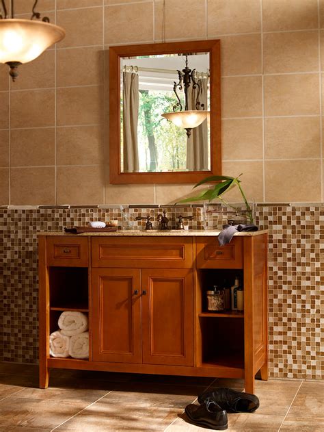 Accent walls can be a stunning addition to a bathroom. Home Depot Bathroom Tile Designs - HomesFeed