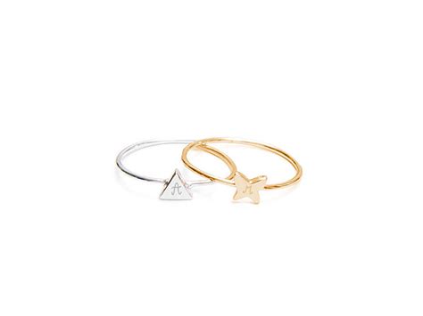 Personalised Initial Stacking Ring By Merci Maman