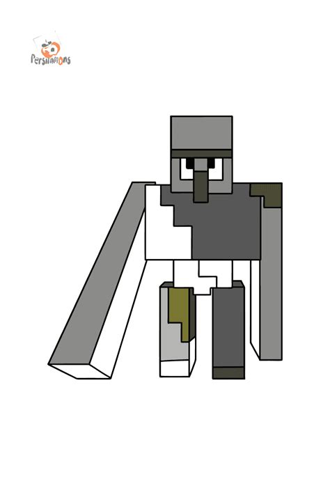 Minecraft Iron Golem Colouring Page ♥ Online And Print For Free