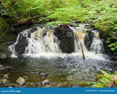 Waterfalls In Glenariff Forest Park In Northern Ireland Stock Image