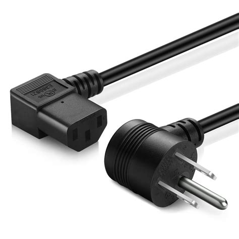 Universal 3 Prong Ac Power Cord Cable 10 Feet Nema 5 15p To Iec320c13