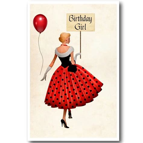 Retro Birthday Card 1950s Style Birthday Card 1950s Style Card