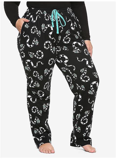 Hot Topic Beetlejuice Sandworm Print Girls Pajama Pants Plus Size